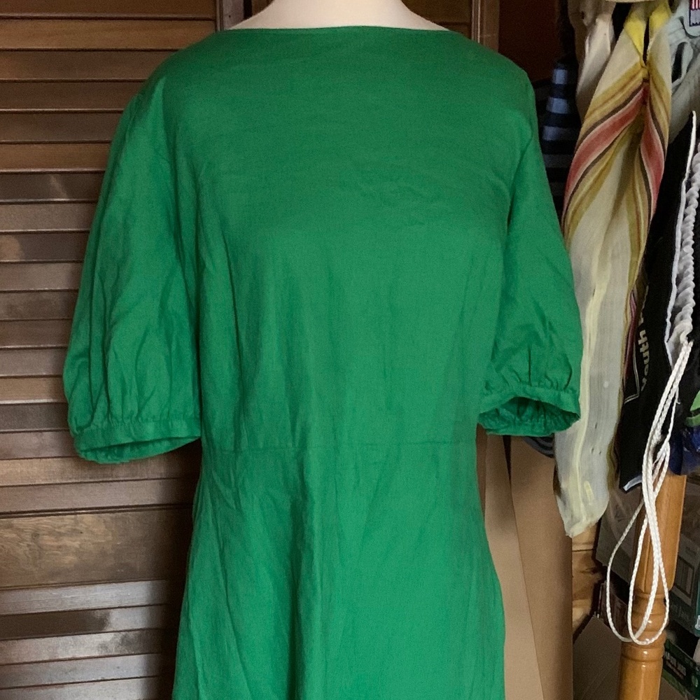Green Linen Dress